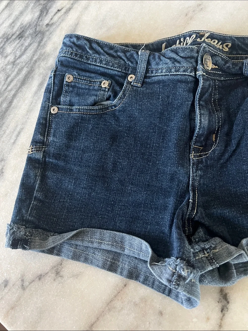 Justice for Girls Dark Blue Denim Shorts
